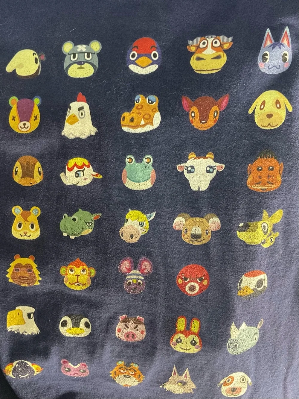 Nintendo Animal Crossing Villagers Graphic T-Shirt Navy Blue Small Port & Co